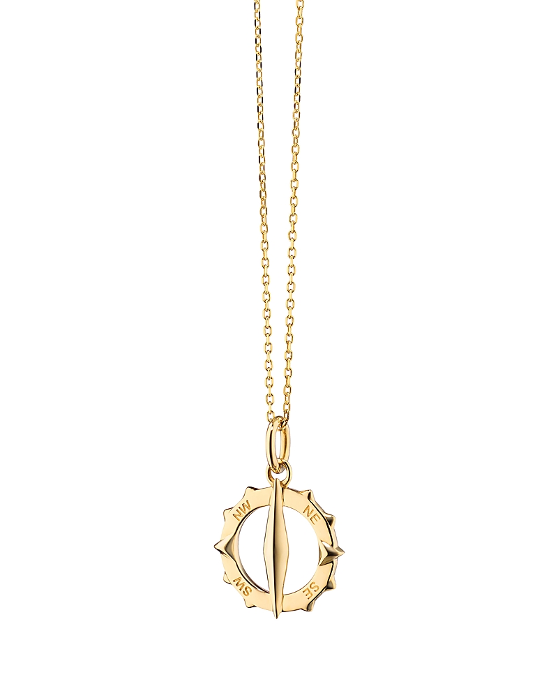 Monica Rich Kosann Monica Rich Kosann 18K Yellow Gold Points North Compass Pendant Necklace, 16-17