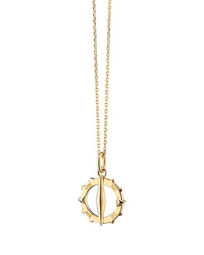 Monica Rich Kosann Monica Rich Kosann 18K Yellow Gold Points North Compass Pendant Necklace, 16-17