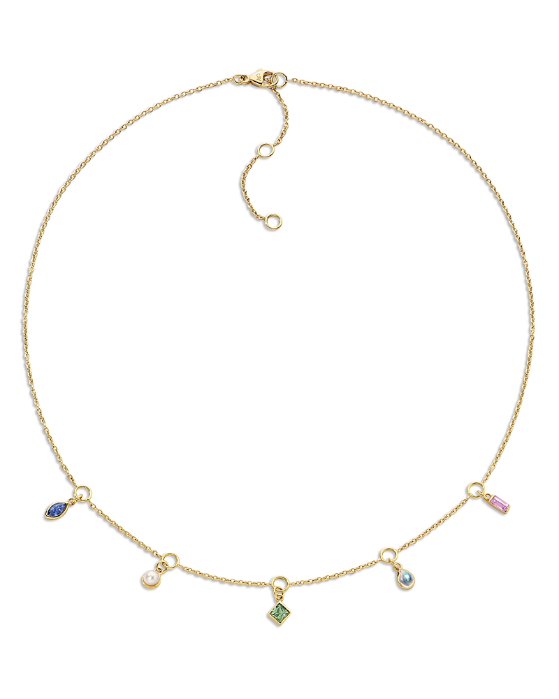 Monica Rich Kosann Monica Rich Kosann 18K Yellow Gold Points North Multi Gemstone Points of Light Collar Necklace, 15-17