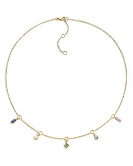 Monica Rich Kosann Monica Rich Kosann 18K Yellow Gold Points North Multi Gemstone Points of Light Collar Necklace, 15-17