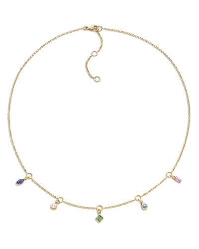 Monica Rich Kosann Monica Rich Kosann 18K Yellow Gold Points North Multi Gemstone Points of Light Collar Necklace, 15-17