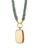Monica Rich Kosann Monica Rich Kosann 18K Yellow Gold Slim Lockets Green Sapphire Beaded Chain Rectangular Pendant Necklace, 16-18 - 2