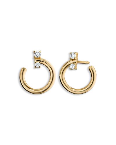 Monica Rich Kosann Monica Rich Kosann 18K Yellow Gold Sun Moon & Stars Diamond Galaxy Wrap Hoop Earrings, 0.19 tcw