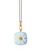 Monica Rich Kosann Monica Rich Kosann 18K Yellow Gold Vermeil over Sterling Silver & Black Steel Locket x Color Blue Sapphire & Blue Enamel Cushion Pendant Necklace, 16-17 - 2