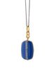 Monica Rich Kosann Monica Rich Kosann 18K Yellow Gold Vermeil over Sterling Silver & Black Steel Locket x Color Blue Sapphire & Blue Enamel Rectangular Pendant Necklace, 16-17 - 2