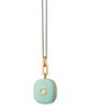 Monica Rich Kosann Monica Rich Kosann 18K Yellow Gold Vermeil over Sterling Silver & Black Steel Locket x Color Green Sapphire & Green Enamel Cushion Pendant Necklace, 16-17 - 2