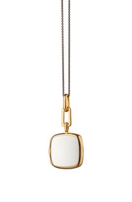 Monica Rich Kosann Monica Rich Kosann Enamel & 18K Gold Vermeil Locket Necklace