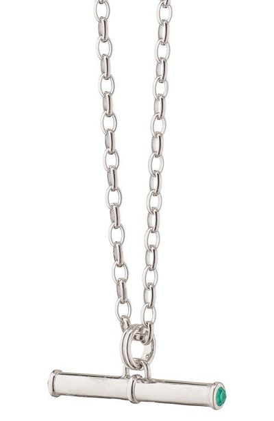 Monica Rich Kosann Monica Rich Kosann Green Agate Toggle Pendant Necklace
