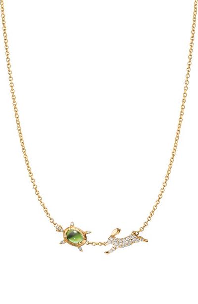Monica Rich Kosann Monica Rich Kosann Slow & Steady Tortoise & Hare Pendant Necklace