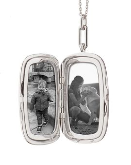 Monica Rich Kosann Monica Rich Kosann Sterling Silver Lockets Rectangular Pendant Necklace, 18-22