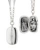 Monica Rich Kosann Monica Rich Kosann Sterling Silver Points North White Sapphire Pave Rectangular Locket Pendant Necklace, 20-22 - 1