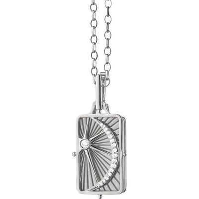 Monica Rich Kosann Monica Rich Kosann Sterling Silver Rectangular Pendant Necklace 