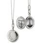 Monica Rich Kosann Monica Rich Kosann Sterling Silver Sun Moon & Stars White Sapphire Sun Locket Pendant Necklace, 16-18 - 1