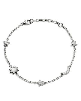 Monica Rich Kosann Monica Rich Kosann Sterling Silver White Sapphire & Moonstone Bracelet