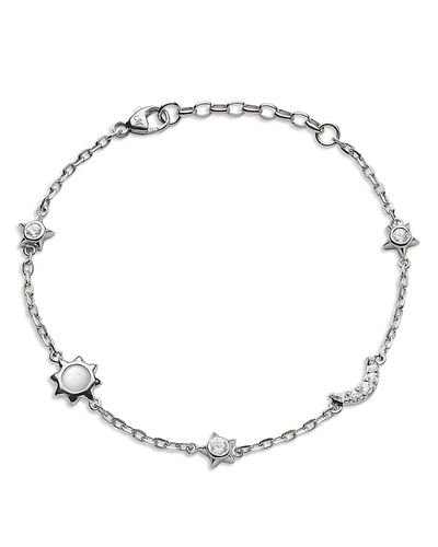 Monica Rich Kosann Monica Rich Kosann Sterling Silver White Sapphire & Moonstone Bracelet