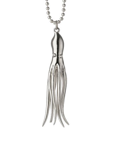 Monica Rich Kosann Monica Rich Kosann Sterling Silver White Sapphire Intuition Octopus Necklace, 30
