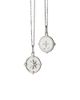 Monica Rich Kosann Monica Rich Kosann Sterling Silver White Sapphire Mini Adventure Compass Necklace, 18 - 1