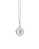 Monica Rich Kosann Monica Rich Kosann Sterling Silver White Sapphire Mini Adventure Compass Necklace, 18 - 2