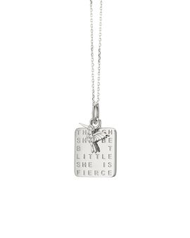 Monica Rich Kosann Monica Rich Kosann Sterling Silver White Sapphire She is Fierce Pendant Necklace, 18