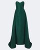 Monique Lhuillier Monique Lhuillier Draped strapless silk bustier gown - 1