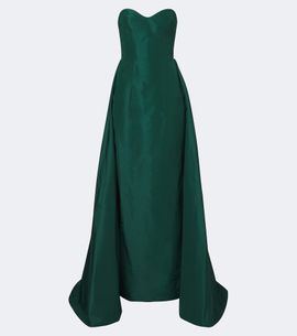 Monique Lhuillier Monique Lhuillier Draped strapless silk bustier gown