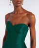 Monique Lhuillier Monique Lhuillier Draped strapless silk bustier gown - 3