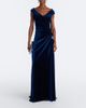 Monique Lhuillier Monique Lhuillier Embellished draped velvet gown - 2