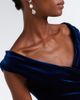 Monique Lhuillier Monique Lhuillier Embellished draped velvet gown - 3