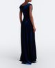 Monique Lhuillier Monique Lhuillier Embellished draped velvet gown - 6