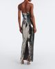 Monique Lhuillier Monique Lhuillier Floral-appliqué sequined bustier gown - 6
