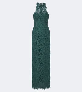 Monique Lhuillier Monique Lhuillier Halterneck lace gown