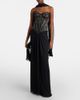 Monique Lhuillier Monique Lhuillier Scarf-detail draped lace gown - 2