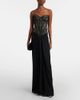 Monique Lhuillier Monique Lhuillier Scarf-detail draped lace gown - 4