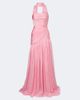 Monique Lhuillier Monique Lhuillier Scarf-detail draped silk bustier gown - 1