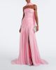 Monique Lhuillier Monique Lhuillier Scarf-detail draped silk bustier gown - 2