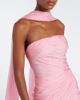 Monique Lhuillier Monique Lhuillier Scarf-detail draped silk bustier gown - 3
