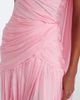Monique Lhuillier Monique Lhuillier Scarf-detail draped silk bustier gown - 5