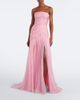 Monique Lhuillier Monique Lhuillier Scarf-detail draped silk bustier gown - 7