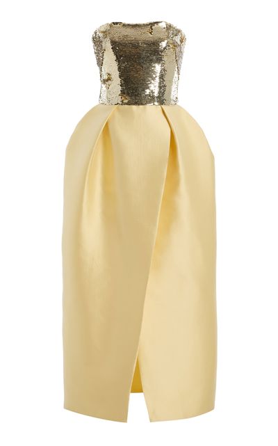 Monique Lhuillier Monique Lhuillier Sequin Bodice Dress