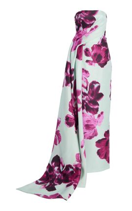 Monique Lhuillier Monique Lhuillier SpecialOrderPrinted Silk Column Gown