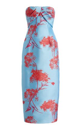Monique Lhuillier Monique Lhuillier Strapless Draped Bodice Cocktail Dress