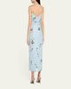 Monique Lhuillier Strapless Posie Print Silk Midi Cocktail Dress - 3