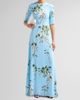 Monique Lhuillier Women's Floral Crêpe Short-Sleeve Gown - 2