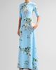 Monique Lhuillier Women's Floral Crêpe Short-Sleeve Gown - 4