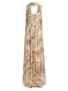 Monique Lhuillier - - Strapless Lace-Detailed Printed Mini Dress - Pink -  US 6 - Moda Operandi
