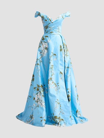Monique Lhuillier Women's Floral Silk Taffeta Off-The-Shoulder Ballgown