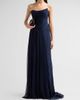 Monique Lhuillier Women's Strapless Silk Draped Gown - 2