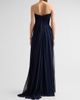 Monique Lhuillier Women's Strapless Silk Draped Gown - 3