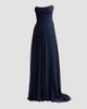 Monique Lhuillier Women's Strapless Silk Draped Gown - 6