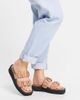 Monki Monki Aleena flatform sandals in tan-Brown - 1